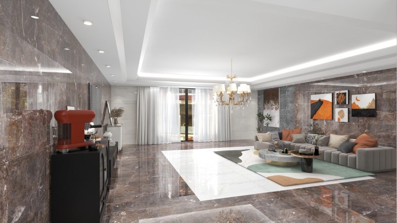 Phòng khách mang đậm phong cách gia chủ với cách phối màu bộ 4 cực kỳ ấn tượng