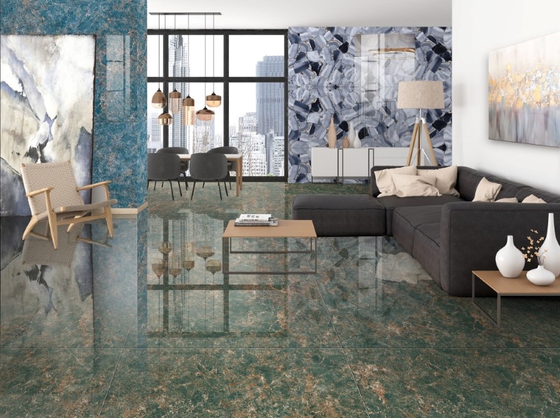 Phối các tông màu xanh lá và xanh dương cho không gian đầy năng lượng