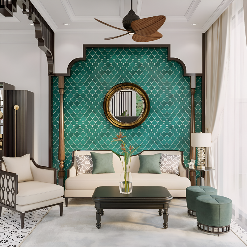 Phối màu không gian theo phong cách Indochine