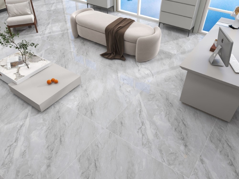 Gạch tông xám rất phù hợp cho không gian hiện đại, nhã nhặn