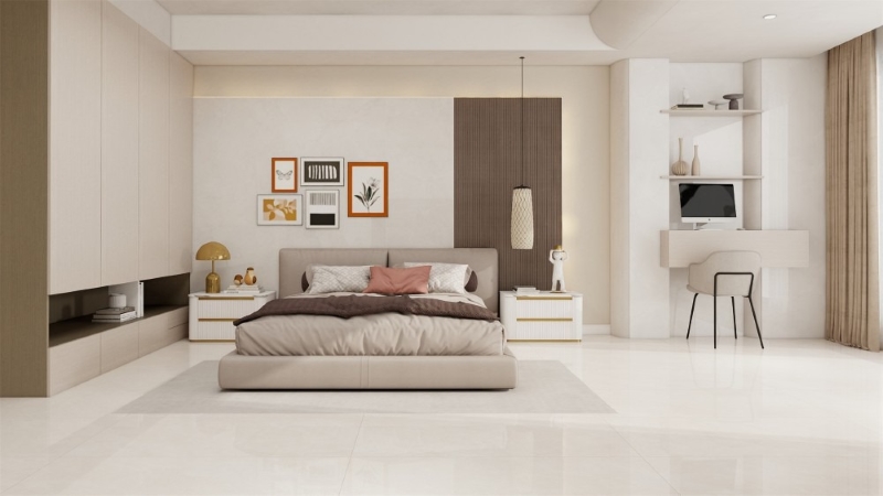 Nhà ở thiết kế phong cách Bắc Âu, Nhật Bản ưa chuộng gạch màu be, kem