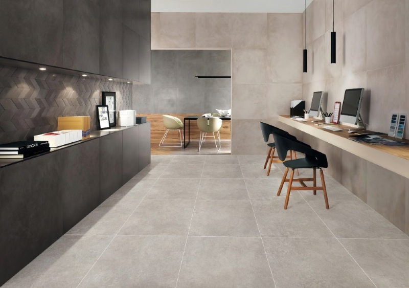 Gạch vân xi măng được yêu thích vì sự mờ lì đặc trưng