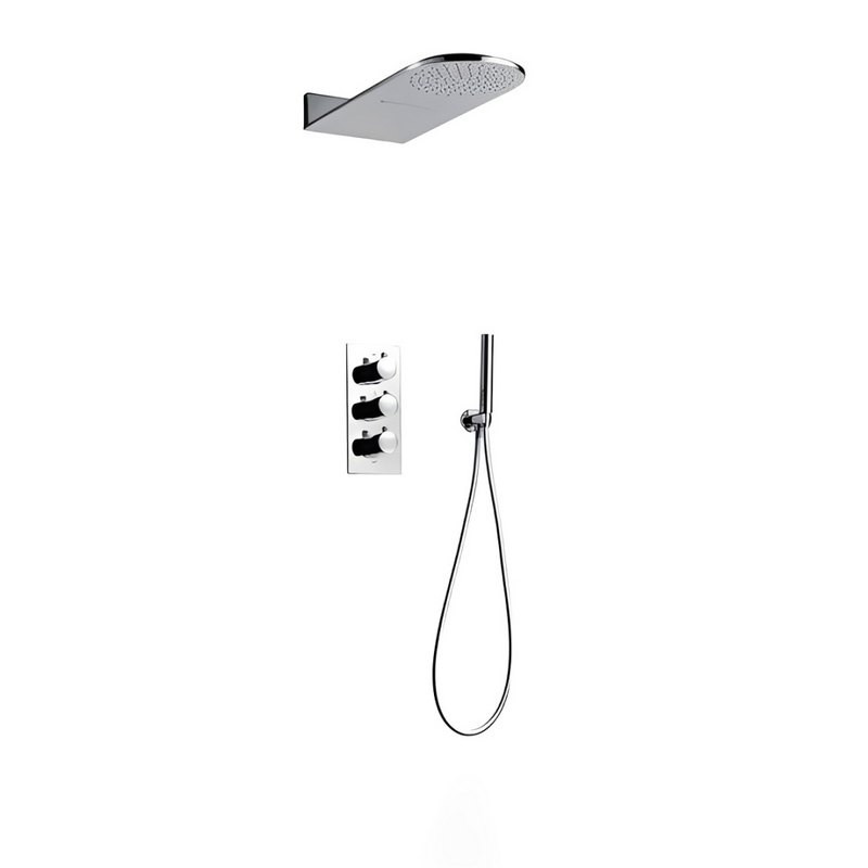 Elimen G1450900 - Thiết kế bát sen âm gắn tường với bề mặt bát sen rộng 330mm, đảm bảo dòng nước dội xuống chuẩn xác