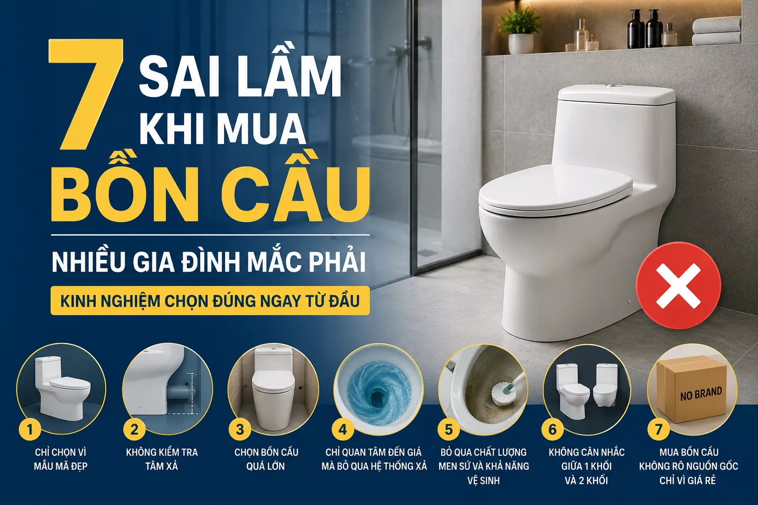 7 Sai Lầm Khi Mua Bồn Cầu Khiến Nhiều Gia Đình Hối Hận