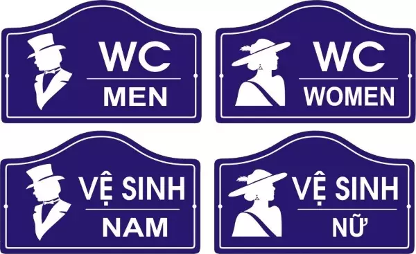 Biển báo nhà vệ sinh công cộng 2