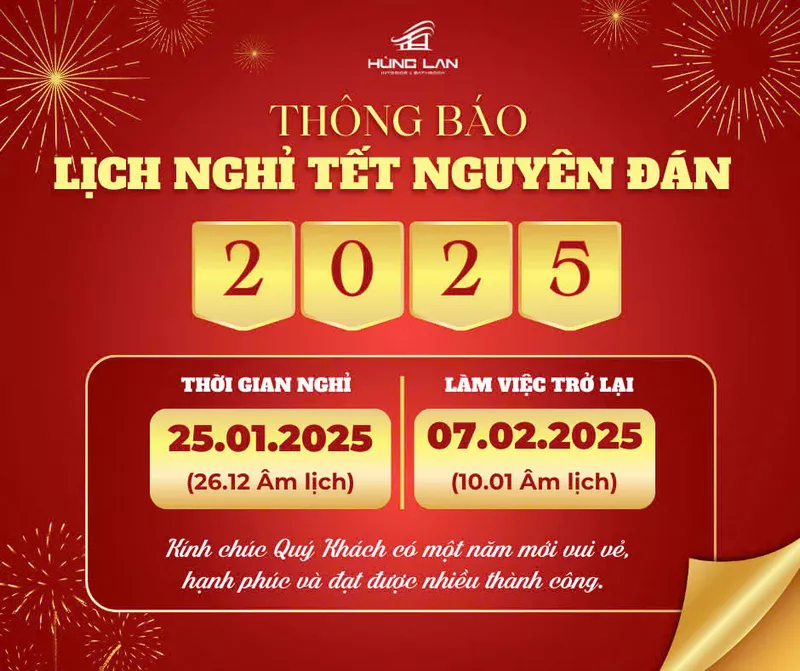 Thông báo lịch nghỉ Tết Nguyên Đán 2025