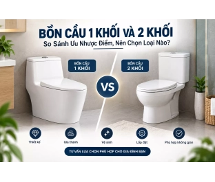 Bồn Cầu 1 Khối Và 2 Khối: So Sánh Ưu Nhược Điểm, Nên Chọn Loại Nào?
