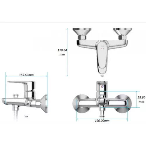 Vòi sen tắm nóng lạnh Inax BFV-1113S-1C