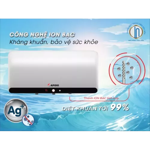 Bình nóng lạnh gián tiếp Rapido HA15L