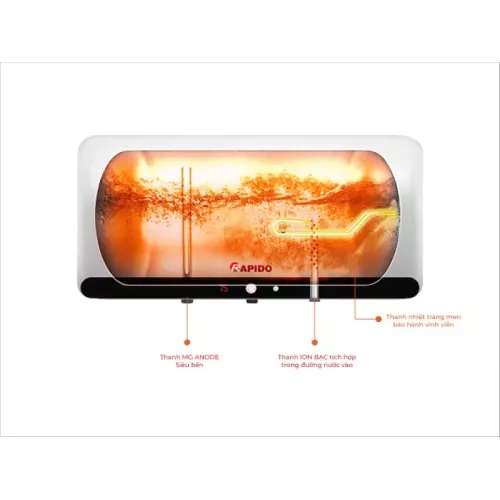 Bình nóng lạnh gián tiếp Rapido HA15L