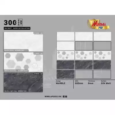 Bộ gạch ốp 30x60 Apodio M36MW1060 – M36MD1061 – M36MD1061D