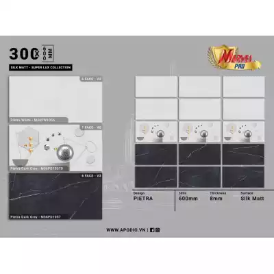 Bộ gạch ốp 30x60 Apodio M36PW1056 – M36PD1057 – M36PD1057D