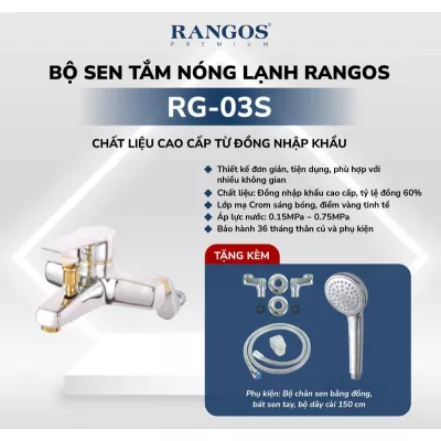 Bộ Sen Tắm Nóng Lạnh Rangos RG-03S