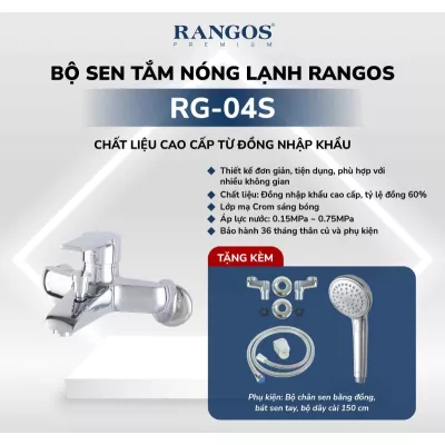 Bộ Sen Tắm Nóng Lạnh Rangos RG-04S