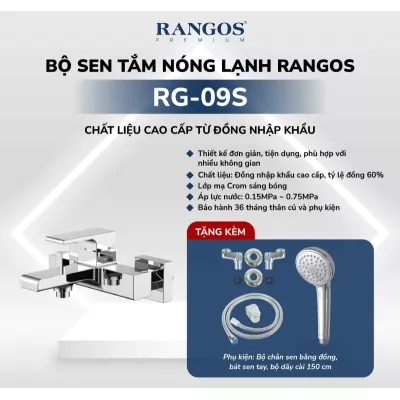 Bộ Sen Tắm Nóng Lạnh Rangos RG-09S