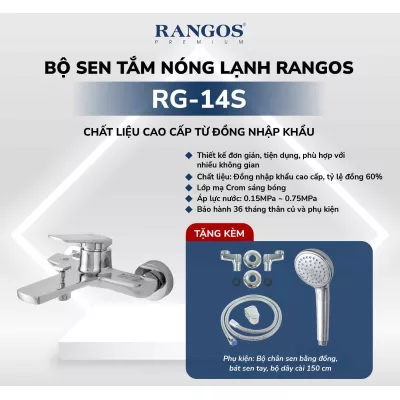 Bộ Sen Tắm Nóng Lạnh Rangos RG-14S