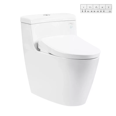 Bồn cầu 1 khối kèm nắp rửa điện tử TOTO MS636CDRW23