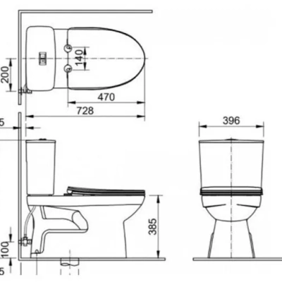 Bồn Cầu 2 Khối Inax AC-514VWN