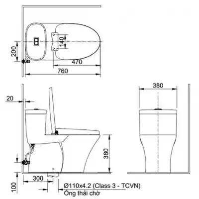 Bồn cầu nắp rửa cơ Inax AC-959A+CW-S32VN