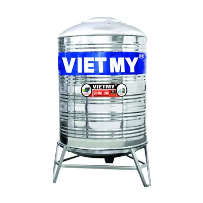 Bồn nước Việt Mỹ Inox 304 đứng - 2500L (Ø1360)