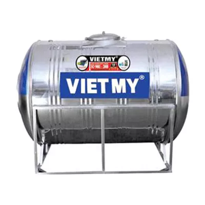 Bồn nước Việt Mỹ Inox 304 ngang - 2000L (Ø1360)