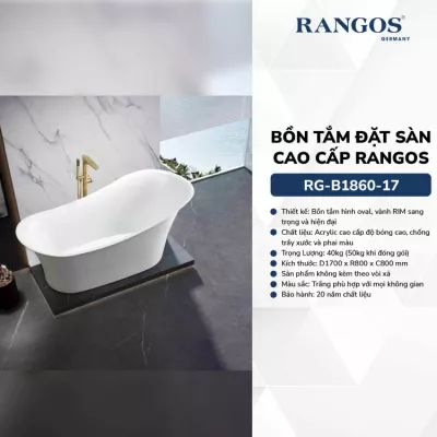 Bồn Tắm Đặt Sàn Rangos RG-B1860-17