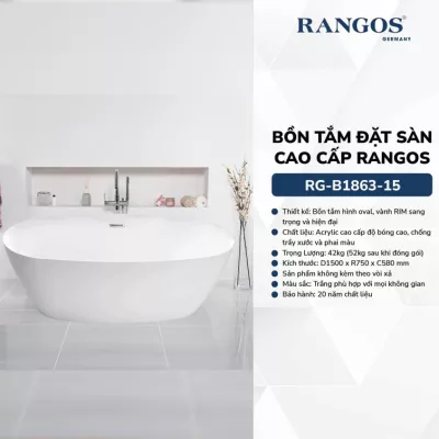 Bồn Tắm Đặt Sàn Rangos RG-B1863-15