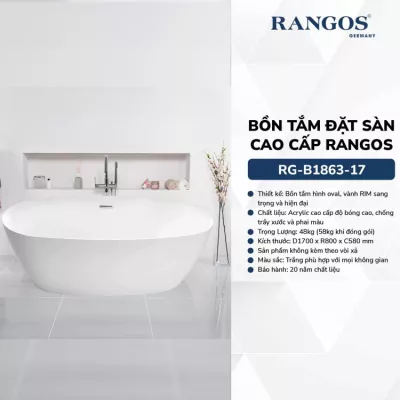 Bồn Tắm Đặt Sàn Rangos RG-B1863-17