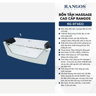 Bồn Tắm Đặt Sàn Rangos RG-BT1822