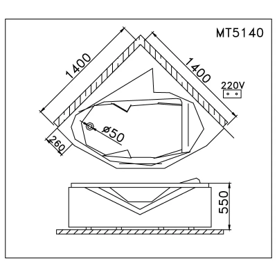 Bồn tắm massage Caesar MT5140