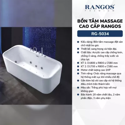Bồn Tắm Massage Rangos RG-5034