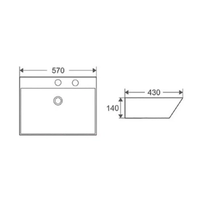 Chậu lavabo Rusit-Vado R333CH022