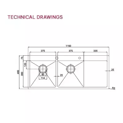 Chậu rửa bát Paul Schmitt PA11648-TR