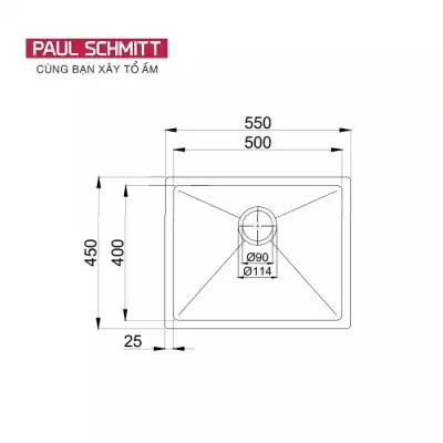 Chậu rửa bát Paul Schmitt PA5545-U