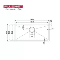 Chậu rửa bát Paul Schmitt PA90455-UD