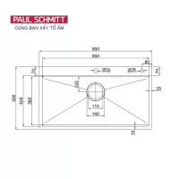 Chậu rửa bát Paul Schmitt PA9050-TD