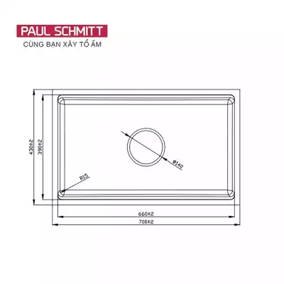 Chậu rửa bát Paul Schmitt PAM7043-UDE