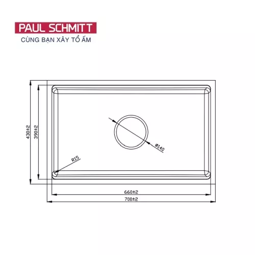 Chậu rửa bát Paul Schmitt PAM7043-UDE