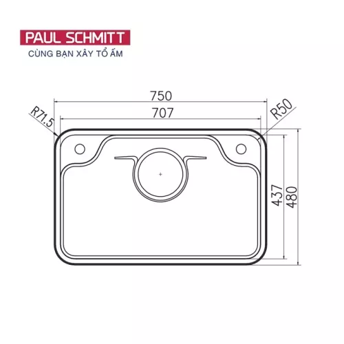 Chậu rửa bát Paul Schmitt PAM7548-TE