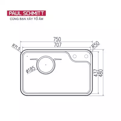 Chậu rửa bát Paul Schmitt PAM7548-TLE