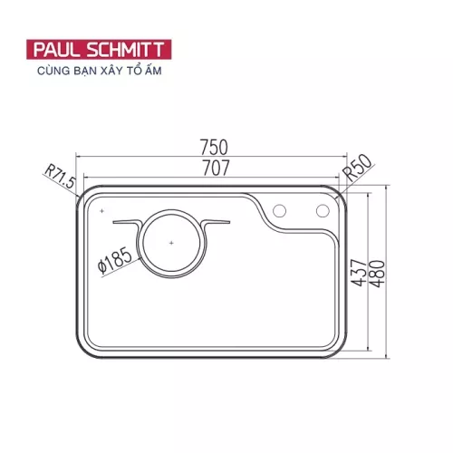Chậu rửa bát Paul Schmitt PAM7548-TLE