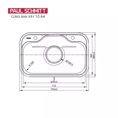 Chậu rửa bát Paul Schmitt PAM75484-TE