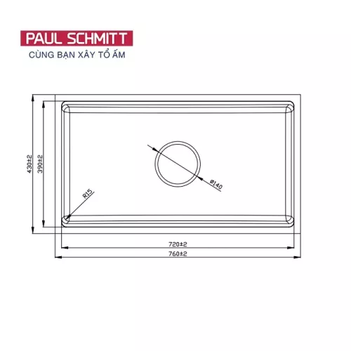 Chậu rửa bát Paul Schmitt PAM7643-UDE