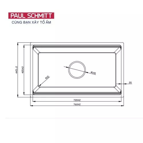 Chậu rửa bát Paul Schmitt PAM7645-UDDE