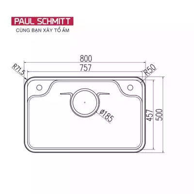 Chậu rửa bát Paul Schmitt PAM8050-TE
