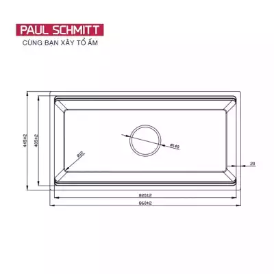 Chậu rửa bát Paul Schmitt PAM8645-UDDE