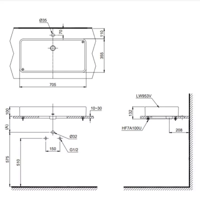 Chậu rửa đặt bàn TOTO LT953