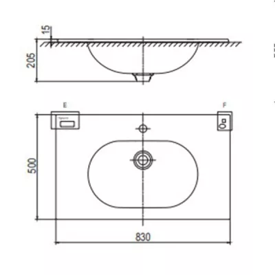 Chậu rửa mặt âm bàn Viglacera P.22.690