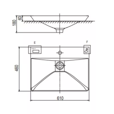 Chậu rửa mặt âm bàn Viglacera P.22.700