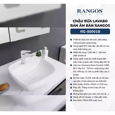 Chậu Rửa Mặt Bán Âm Rangos RG-80001B